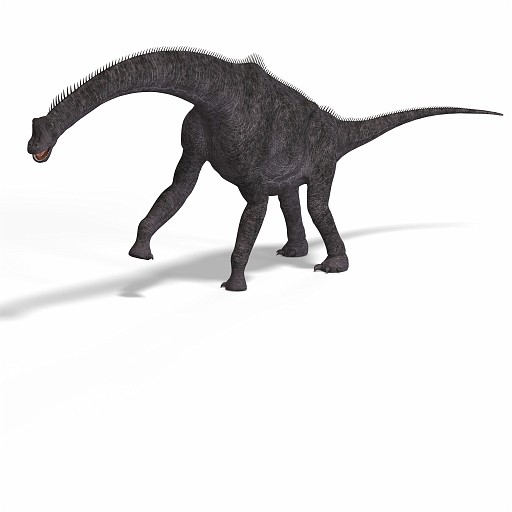 Brachiosaurus 19 A_0001.jpg - giant dinosaur brachiosaurus With Clipping Path over white